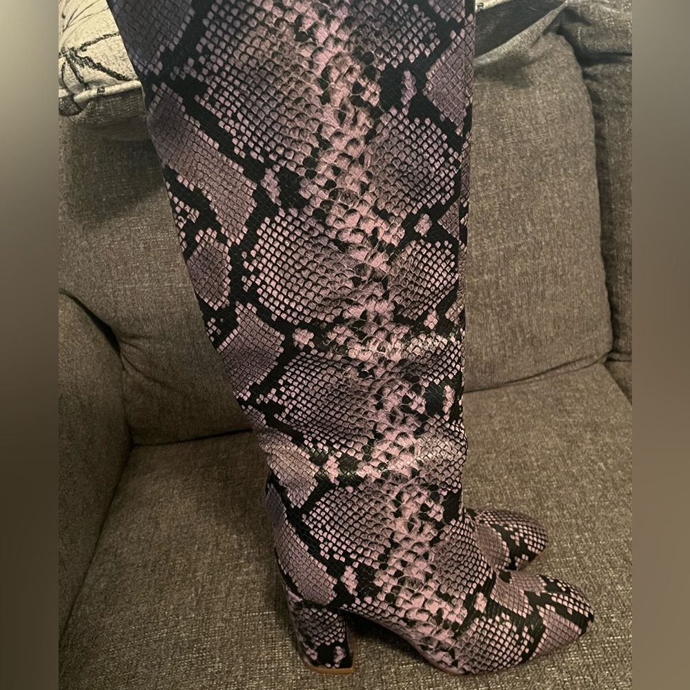 Pink Snake skin boots